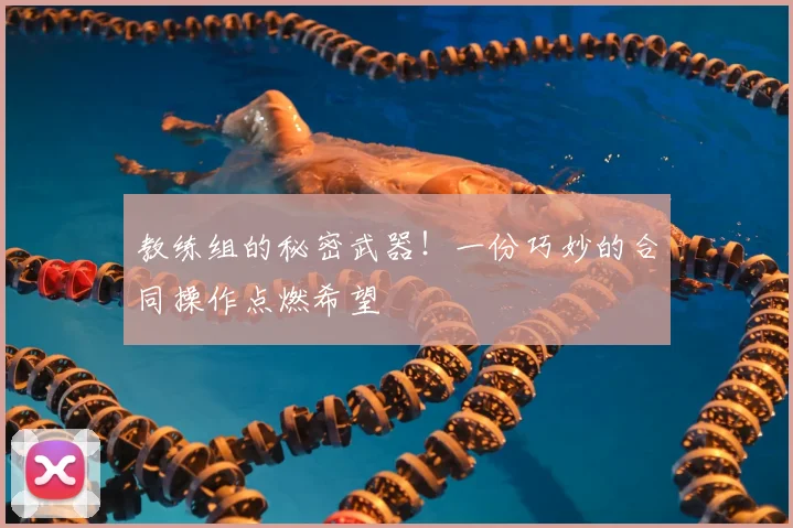 教练组的秘密武器！一份巧妙的合同操作点燃希望